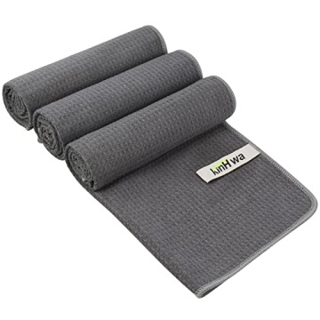 KinHwa Gym Towels - Highly Absorbent Quick Dry Compact Microfiber Towels for All Workouts 3 Pack