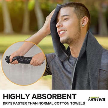 KinHwa Quick Dry Gym Towels - Highly Absorbent Microfiber Towels