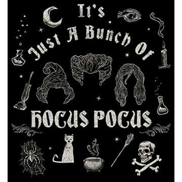 Disney Big Bunch of Hocus Pocus Men's Tops Short Sleeve Tee Shirt, Black, 3X-Large