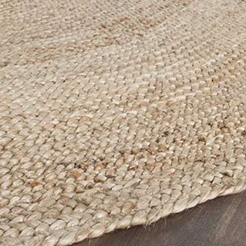 SAFAVIEH Cape Cod Collection Area Rug - 3' x 5' Oval, Natural, Handmade Flat Weave Jute, Ideal for High Traffic Areas in Living Room, Bedroom (CAP252A)