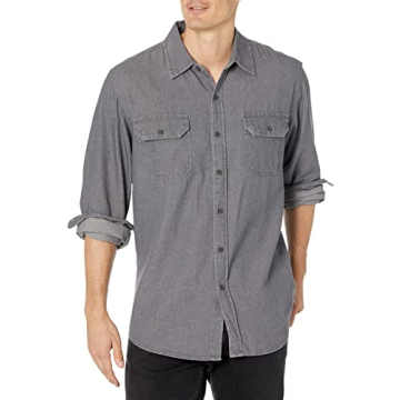 Wrangler Authentics Men's Long Sleeve Classic Woven Shirt - Comfortable Everyday Wear