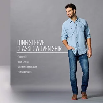 Wrangler Authentics Men's Classic Woven Shirt for Work