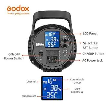 Godox SL-60W LED Video Light with Remote & Accessories