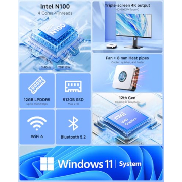 CHUWI LarkBox X Mini PC | Intel N100, 12GB RAM, 4K Display