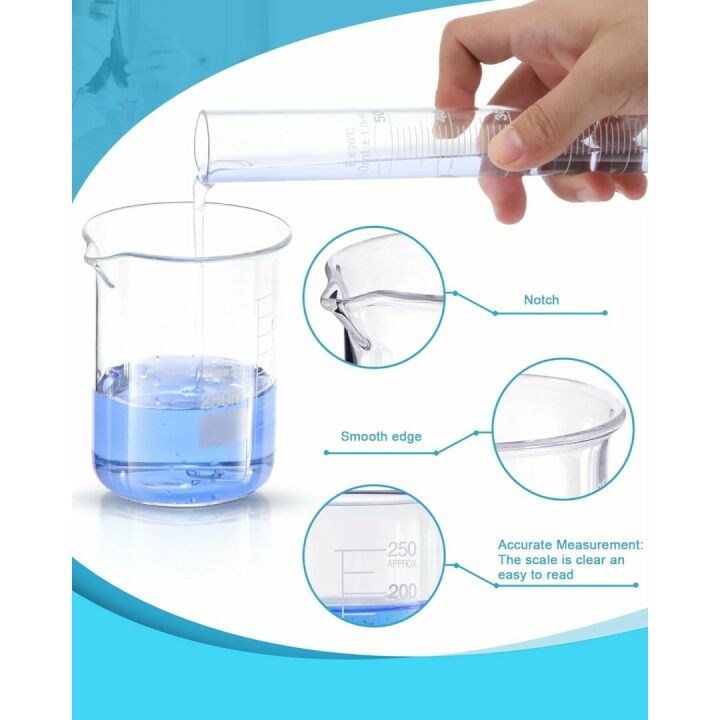 Complete Lab Glassware Set with Beakers & Flasks