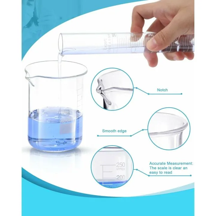 Complete Lab Glassware Set with Beakers & Flasks
