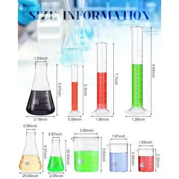 Complete Lab Glassware Set with Beakers & Flasks