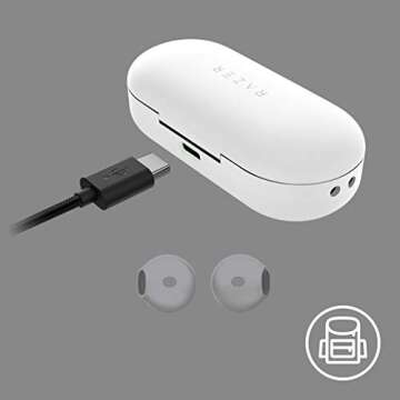 Razer Hammerhead True Wireless Bluetooth Gaming Earbuds: 60ms Low-Latency - IPX4 Water Resistant - Bluetooth 5.0 Auto Pairing - Touch Enabled - 13mm Drivers - Mercury White