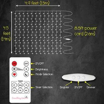 Something Unicorn - Rainbow LED String Curtain Lights with Remote for Teen Room, Girls Room, College Dorm, Nursery and Kids Room Décor (Premium Version)