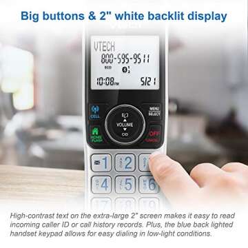 VTech VS112-2 Bluetooth Cordless Phone with Call Blocking