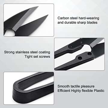 Bonsai Pruning Scissors 5 PCS, Small Pruner Shears, Bud Leaves Trimmer, Garden Shears for Plants, Ga...