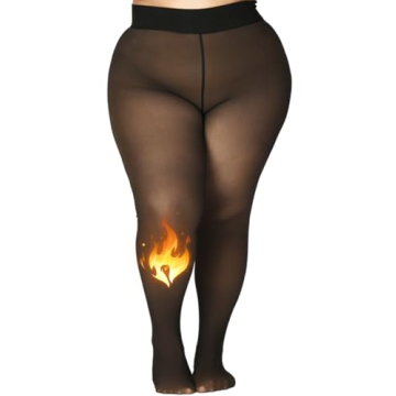 MERYLURE Plus Size Fleece Lined Tights for Women