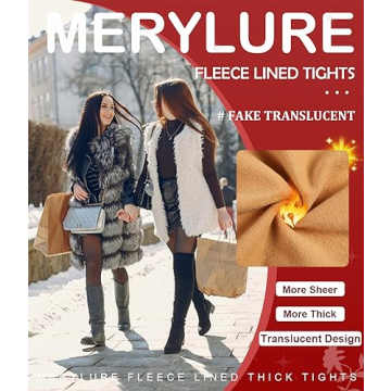 MERYLURE Plus Size Fleece Lined Tights for Women