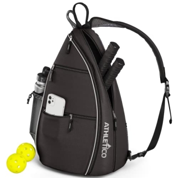 Athletico Sling Bag - Crossbody Backpack for Pickleball, Tennis, Racketball, and Travel for Men and ...