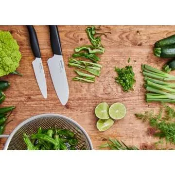 KYOCERA Revolution 2-Piece Ceramic Set: Chef Knife for Your Cooking Needs, 5.5" and 3", White/Black
