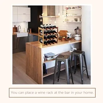 Stylish Bamboo Wine Rack - 4 Tier Storage for 16 Bottles