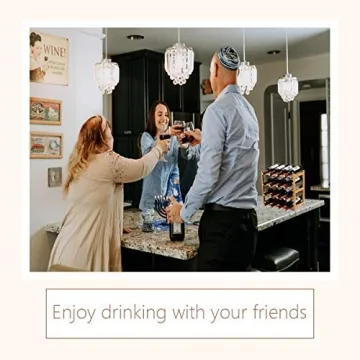 Stylish Bamboo Wine Rack - 4 Tier Storage for 16 Bottles