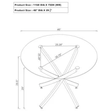 Coaster Home Furnishings Beckham Round Dining Table Brass and Clear
