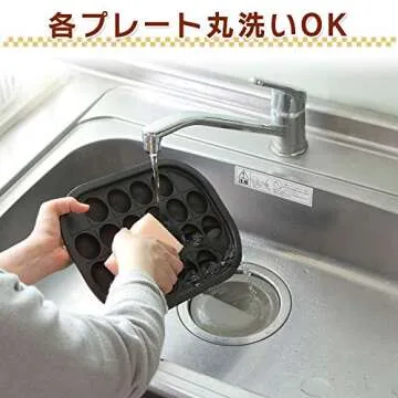 IRIS OHYAMA takoyaki 2WAY plate Red ITY-20WA-R