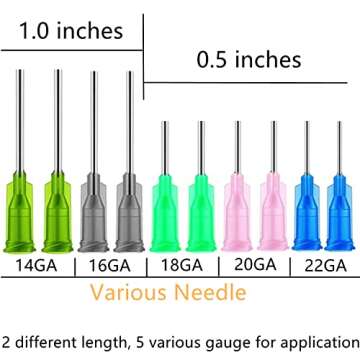 HaBeuniver 30Milliliter Precision Applicator Bottle with Blunt Tip Needle and Cap|14ga 16ga 18ga 20g...