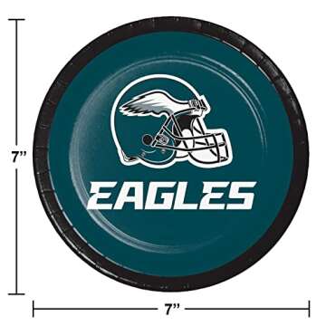 Trendware Philadelphia Eagles Dessert Plates - Perfect for Game Day Fun!
