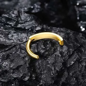 VOJO Hypoallergenic Titanium Clicker Belly Button Ring for Women