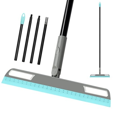 Magic Silicone Broom: 59" Long Handle, Multi-Surface Cleaning for Pet Hair & More