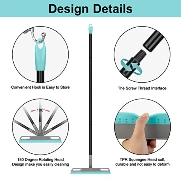 Magic Silicone Broom for Pet Hair Dust Multi-Surface Cleaning