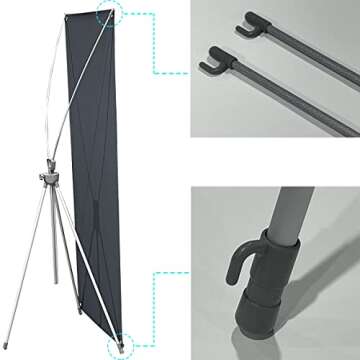 Premium X Banner Stand 24x63 with Carrying Bag