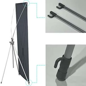 Premium X Banner Stand 24x63 with Carrying Bag