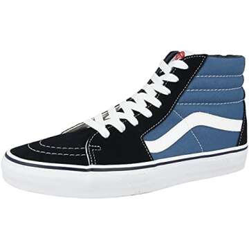 VANS Sk8-Hi Unisex Casual High-Top Skate Shoes, Comfortable and Durable in Signature Waffle Rubber Sole
