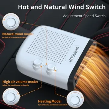 HOGUWID 12V Car Heater Fast Heating Quiet 360 Rotation
