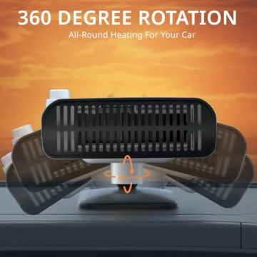 HOGUWID 12V Car Heater Fast Heating Quiet 360 Rotation