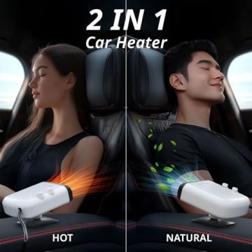 HOGUWID 12V Car Heater Fast Heating Quiet 360 Rotation