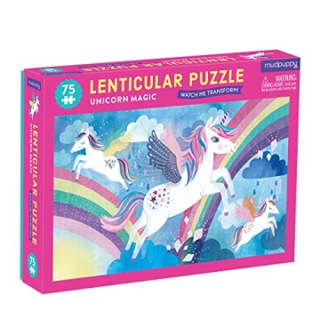 Mudpuppy Unicorn Magic 75 Piece Lenticular Puzzle from Mudpuppy - Exciting and Innovative Jigsaw Puz...