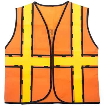 Tigerdoe Kids Party Dress Up - 8 Hats with 8 Vests- Construction Party - Birthday Favors