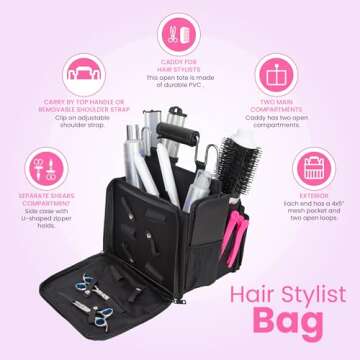 Salon Supply Co Open Hair Stylist Case - Durable Organizer for Professionals