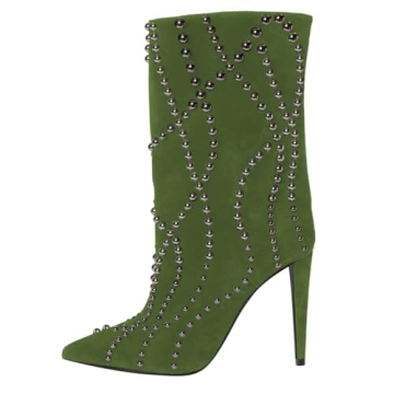 FSJ Stiletto Heel Pointed Toe Booties for Women