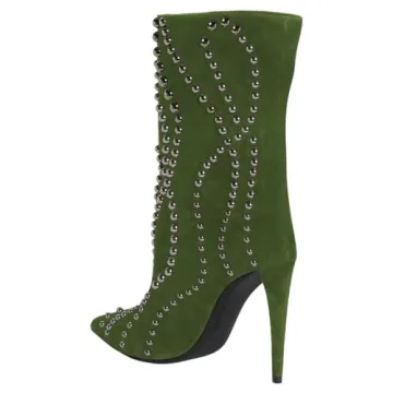 FSJ Stiletto Heel Pointed Toe Booties for Women