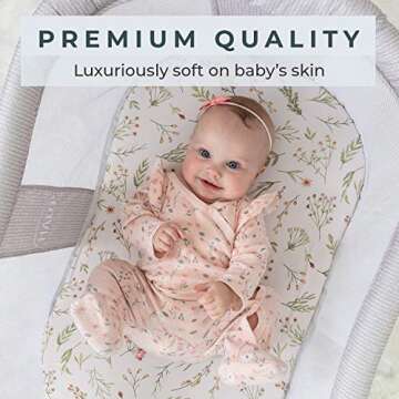 Pobibaby - 2 Pack Premium Bassinet Sheets for Standard Bassinets - Ultra-Soft Cotton Blend, Stylish Floral Pattern, Safe and Snug for Baby (Zephyr)