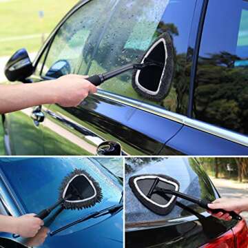 XINDELL Windshield Cleaning Kit - 9pcs Car Detailing Tools