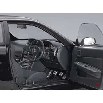 Skyline GT-R (R34) V-Spec II RHD (Right Hand Drive) Black Pearl 1/18 Model Car by Autoart 77407