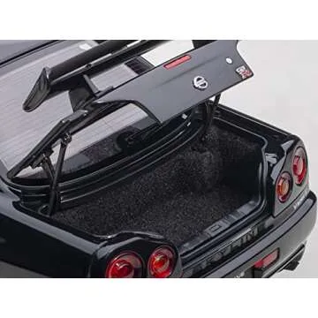 Skyline GT-R (R34) V-Spec II RHD (Right Hand Drive) Black Pearl 1/18 Model Car by Autoart 77407