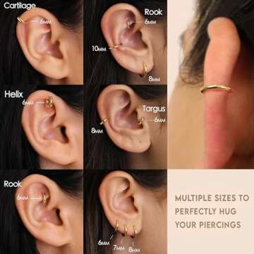 Poxtex Gold Hoop Earrings - Trendy and Hypoallergenic