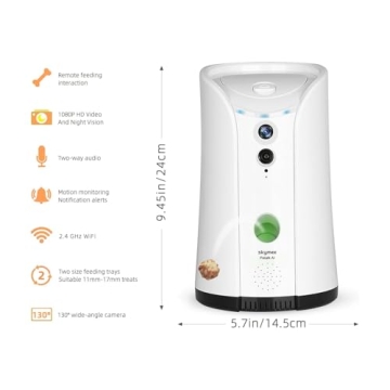 SKYMEE Smart Dog Camera with Treat Dispenser & Night Vision