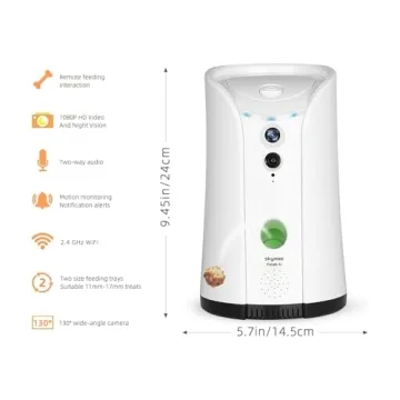 SKYMEE Smart Dog Camera with Treat Dispenser & Night Vision