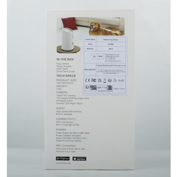 SKYMEE Smart Dog Camera with Treat Dispenser & Night Vision