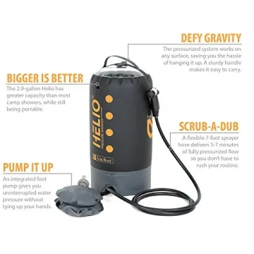 Nemo Helio Portable Pressure Shower with Foot Pump