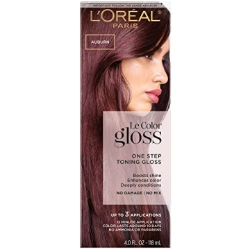L'Oreal Paris Auburn Toning Gloss - Vibrant, Healthy Hair in 15 Minutes