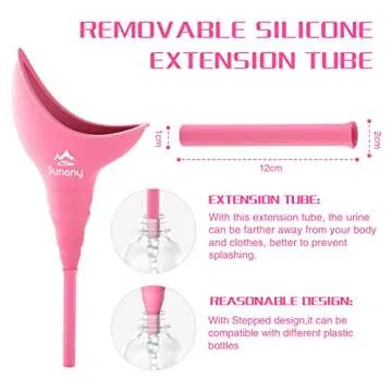 Sunany Female Urinal- Portable, Reusable Standing Urine Device